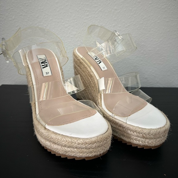 Zara Vinyl Wedge Heels - Picture 1 of 6
